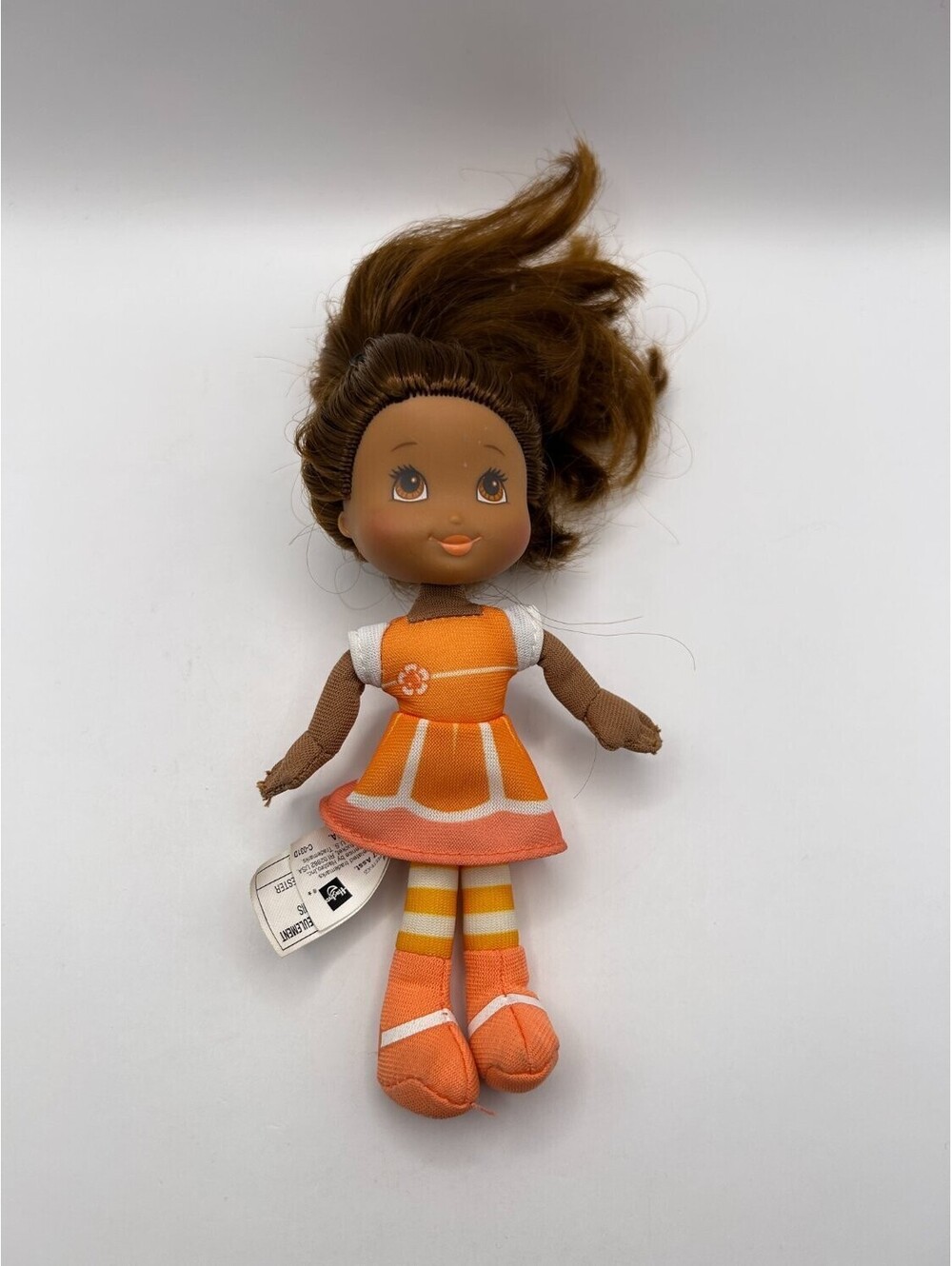 Hasbro Strawberry Shortcake Orange Blossom 6in Soft Body Doll '08 Brown Hair Tag